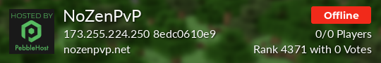 NoZenPvP Minecraft server