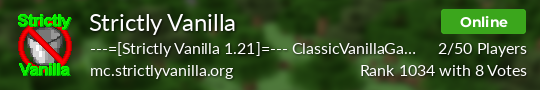 Strictly Vanilla Minecraft server