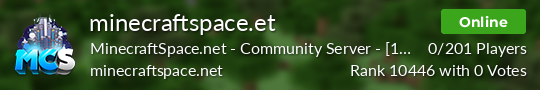 minecraftspace.et Minecraft server