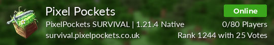 Pixel Pockets Minecraft server