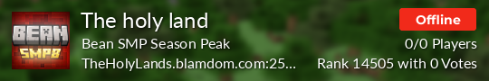 The holy land Minecraft server