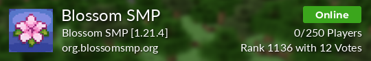 Blossom SMP Minecraft server