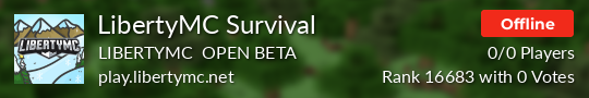 LibertyMC Survival Minecraft server
