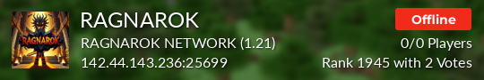 RAGNAROK Minecraft server