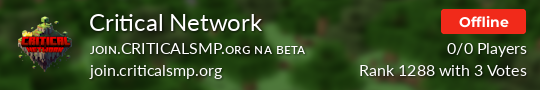 Critical Network Minecraft server