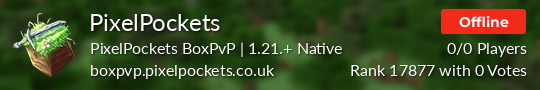 PixelPockets Minecraft server