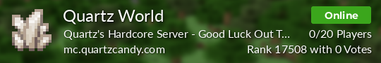 Quartz World Minecraft server