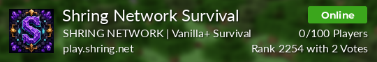 Shring Network Survival banner