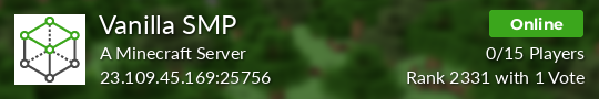 Vanilla SMP Minecraft server