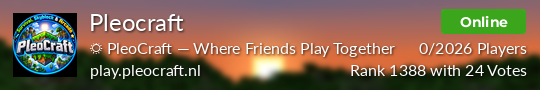 Pleocraft Minecraft server